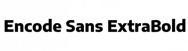 Encode Sans ExtraBold  font caratteri gratis