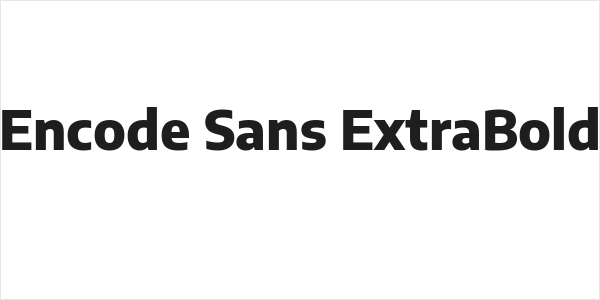 Encode Sans ExtraBold Logo