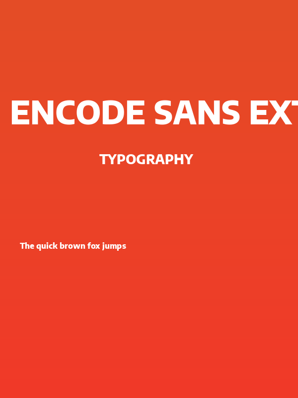 Encode Sans ExtraBold Poster