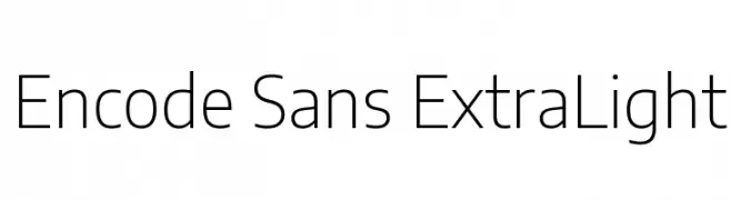 Encode Sans ExtraLight  font caratteri gratis