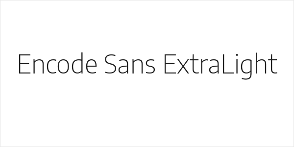 Encode Sans ExtraLight Logo