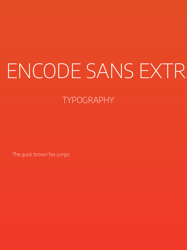 Encode Sans ExtraLight Poster