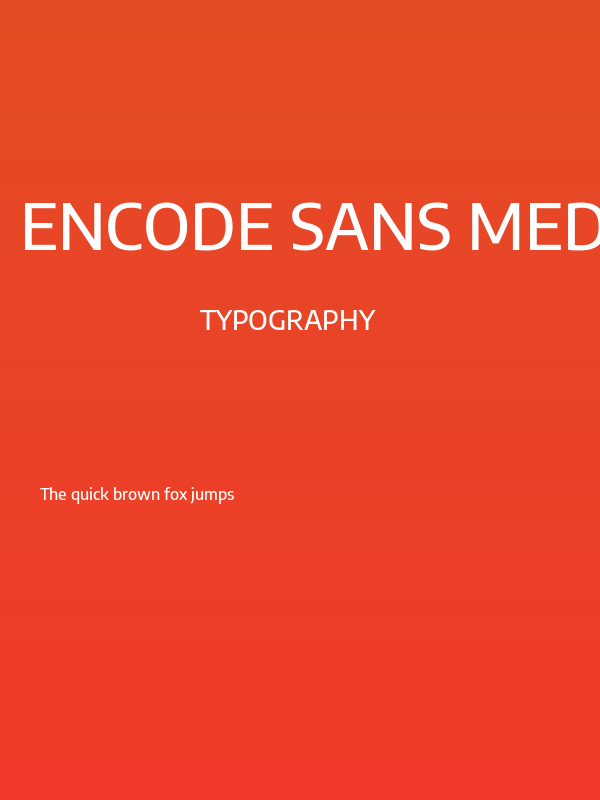 Encode Sans Medium Poster