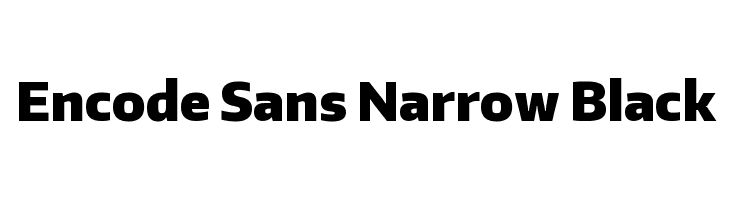 Encode Sans Narrow Black Font