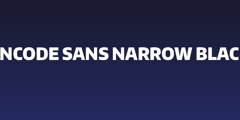 Encode Sans Narrow Black Social Header