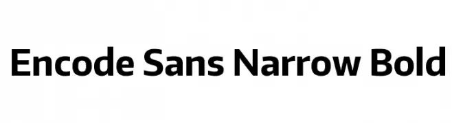 Encode Sans Narrow Bold  font caratteri gratis