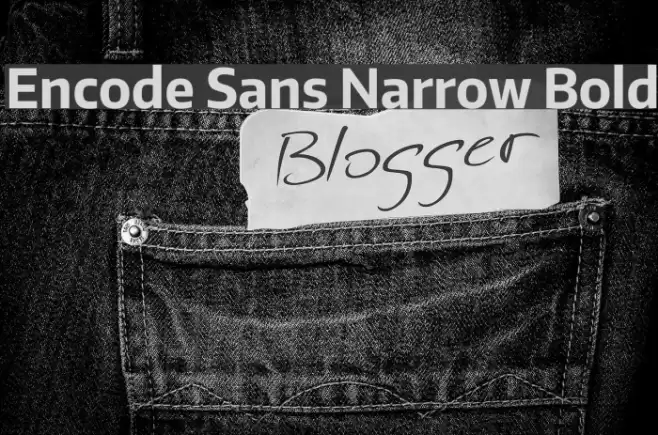 Encode Sans Narrow Bold Font examples