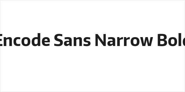 Encode Sans Narrow Bold Logo
