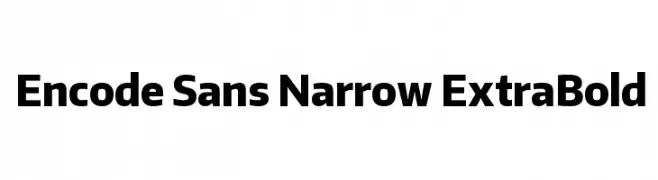 Encode Sans Narrow ExtraBold  Скачать бесплатные шрифты