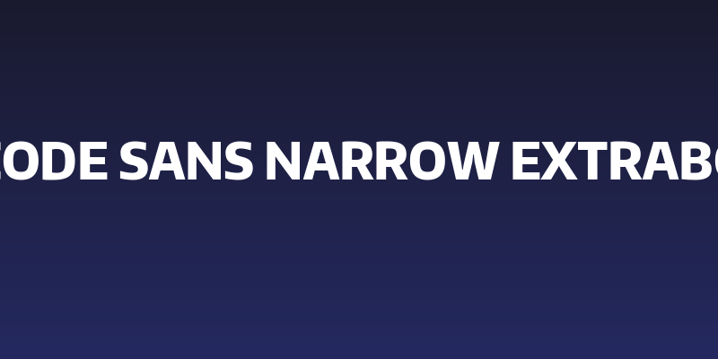 Encode Sans Narrow ExtraBold Social Header