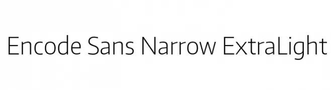 Encode Sans Narrow ExtraLight  Descarca Fonturi Gratis