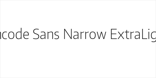 Encode Sans Narrow ExtraLight Logo
