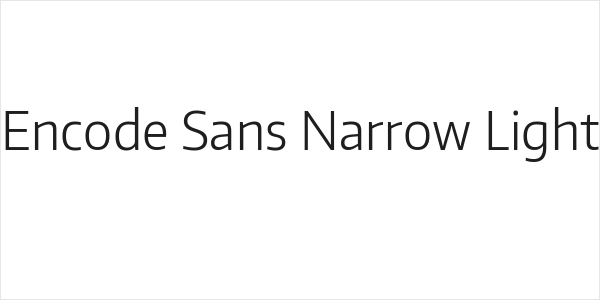 Encode Sans Narrow Light Logo