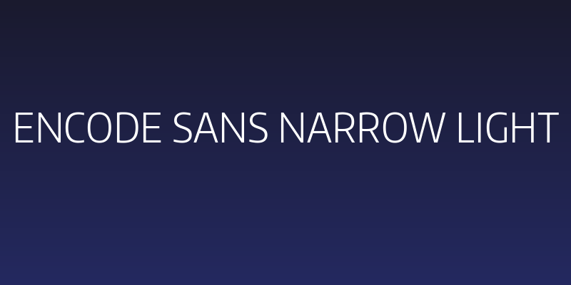 Encode Sans Narrow Light Social Header