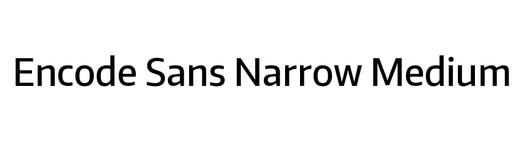 Encode Sans Narrow Medium Font