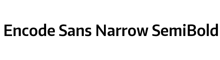 Encode Sans Narrow SemiBold Font