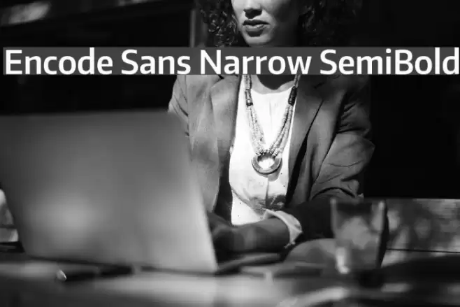 Encode Sans Narrow SemiBold Font examples
