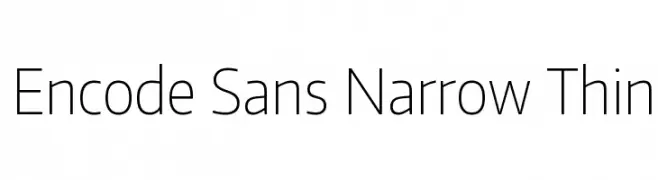 Encode Sans Narrow Thin  font caratteri gratis