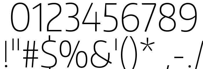 Encode Sans Narrow Thin Font OTHER CHARS