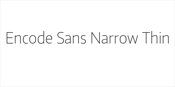 Encode Sans Narrow Thin Logo