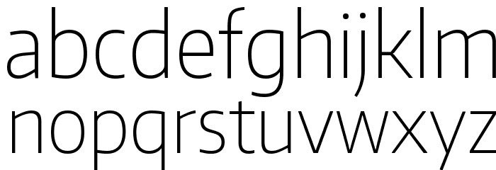 Encode Sans Narrow Thin Font LOWERCASE