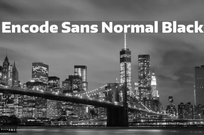 Encode Sans Normal Black Font examples