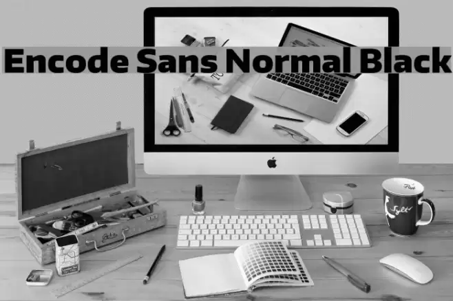 Encode Sans Normal Black Font examples