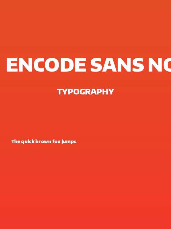 Encode Sans Normal Black Poster
