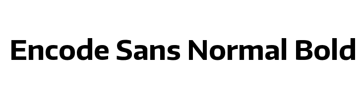 Encode Sans Normal Bold  フリーフォントのダウンロード