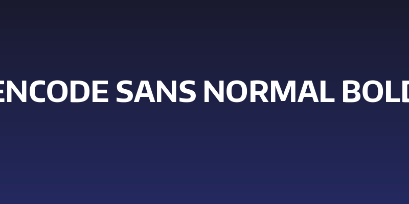 Encode Sans Normal Bold Social Header
