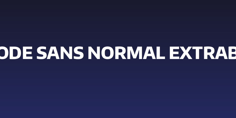 Encode Sans Normal ExtraBold Social Header