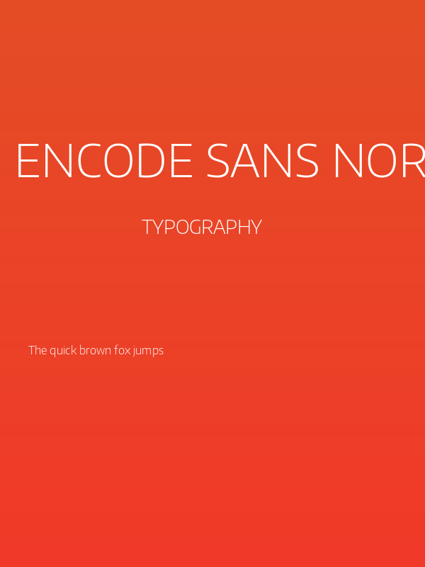 Encode Sans Normal ExtraLight Poster