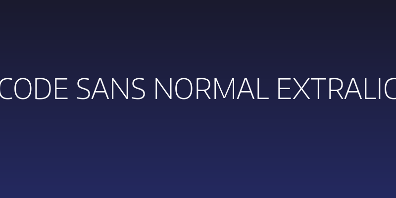 Encode Sans Normal ExtraLight Social Header
