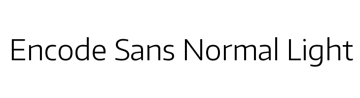 Encode Sans Normal Light Font