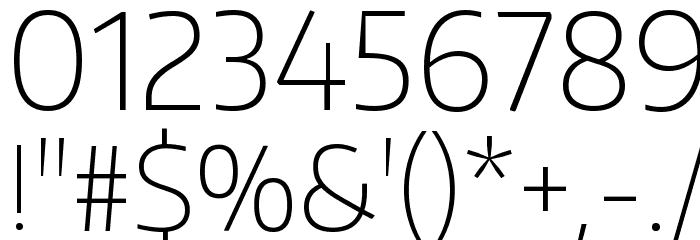 Encode Sans Normal Thin Font OTHER CHARS
