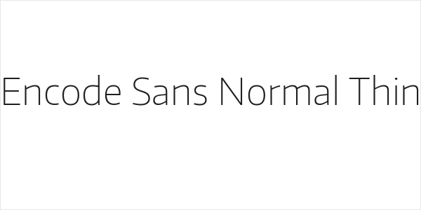 Encode Sans Normal Thin Logo