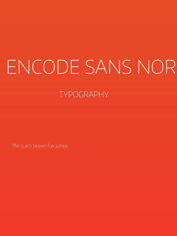Encode Sans Normal Thin Poster