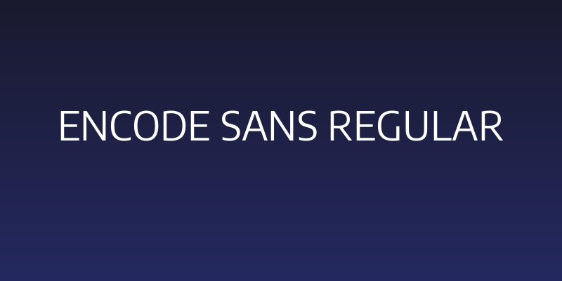 Encode Sans Regular Social Header
