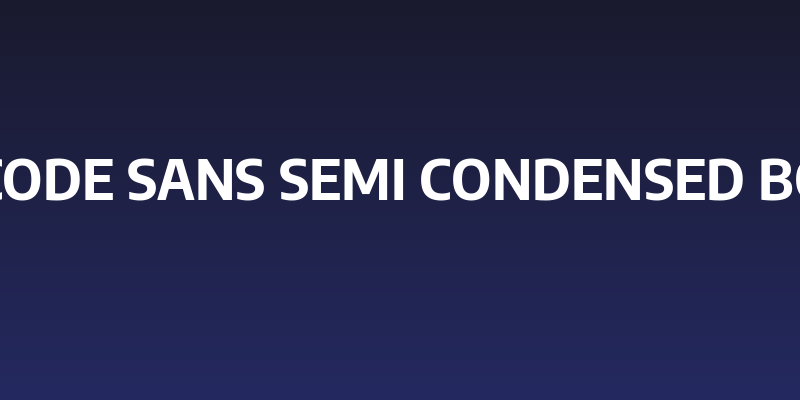 Encode Sans Semi Condensed Bold Social Header