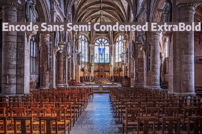 Encode Sans Semi Condensed ExtraBold Font examples