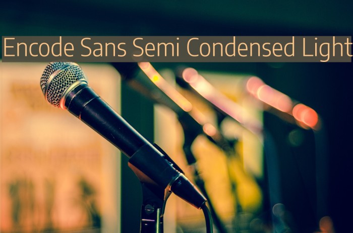 Encode Sans Semi Condensed Light Font examples