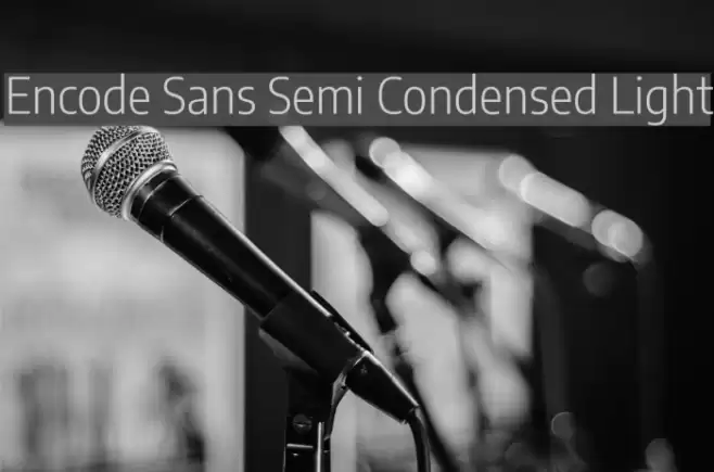 Encode Sans Semi Condensed Light Fonte examples