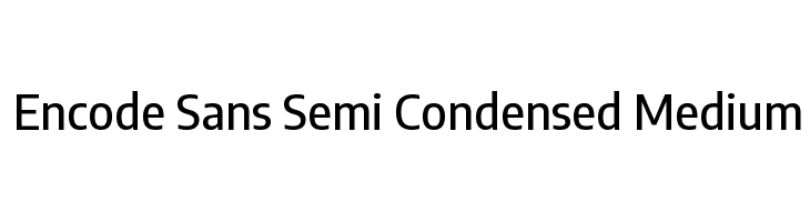 Encode Sans Semi Condensed Medium Font