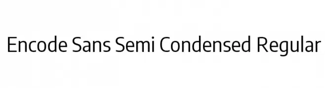 Encode Sans Semi Condensed Regular  免费字体下载