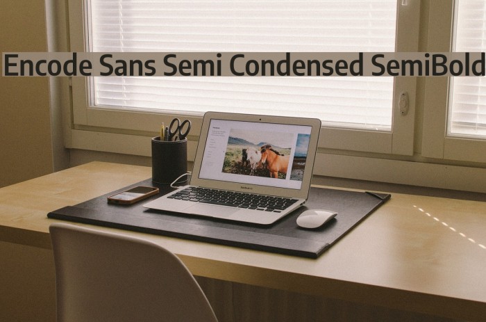 Encode Sans Semi Condensed SemiBold Font examples