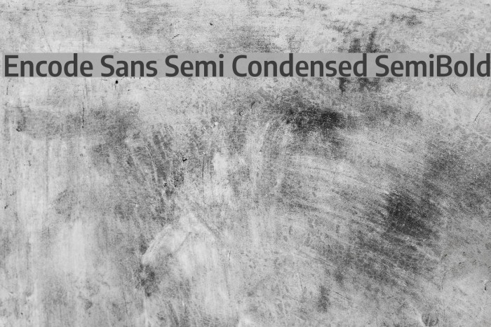 Encode Sans Semi Condensed SemiBold Font examples