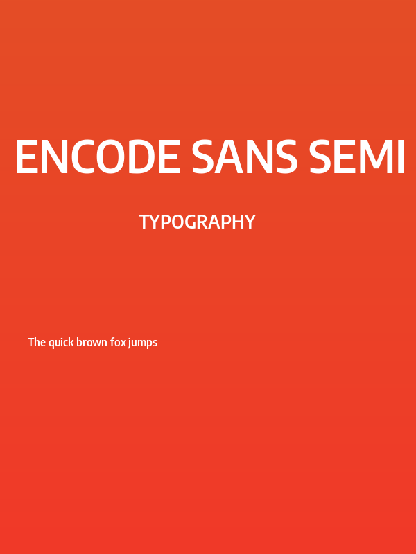 Encode Sans Semi Condensed SemiBold Poster