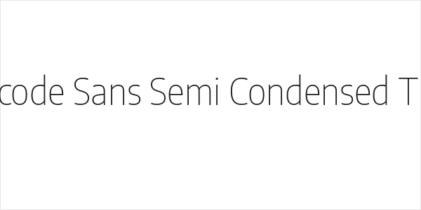 Encode Sans Semi Condensed Thin Logo