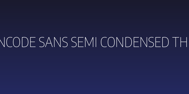 Encode Sans Semi Condensed Thin Social Header