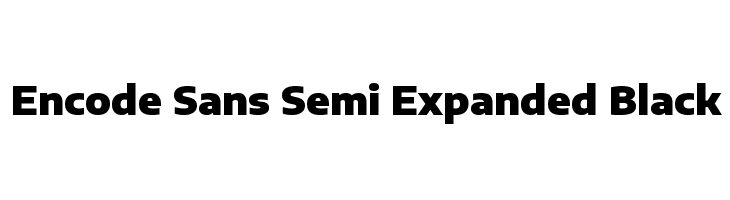 Encode Sans Semi Expanded Black Font